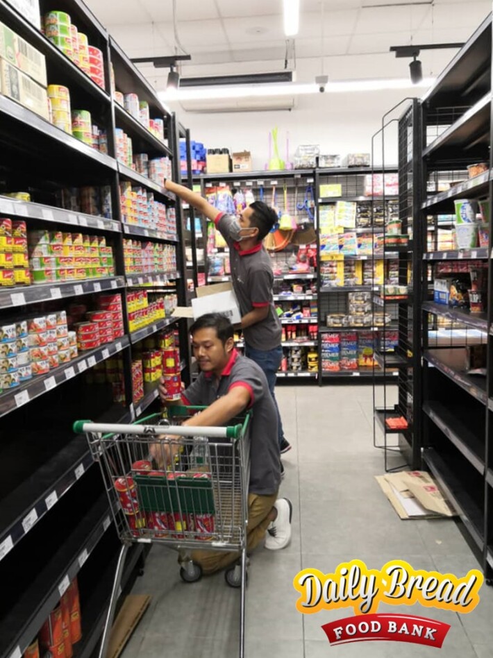 Stocking up can food
