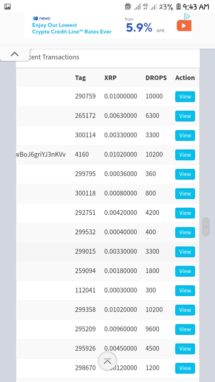 Drops transaction