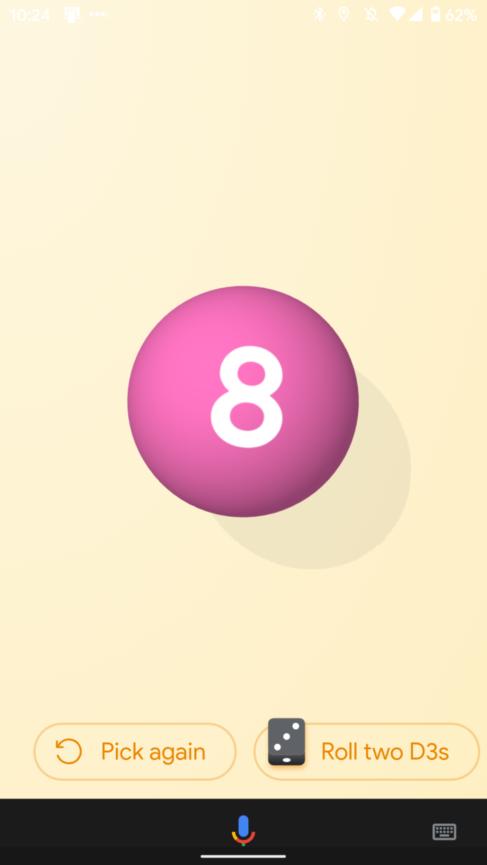 Random number from,
