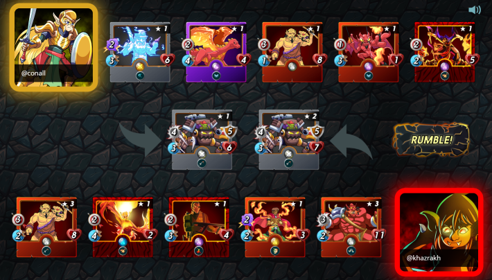 The combat screen