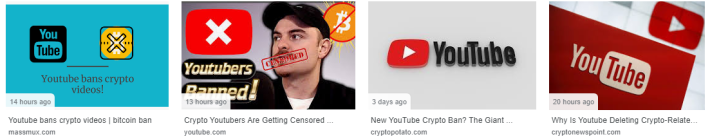 youtube crypto ban