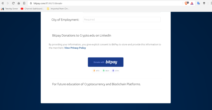 Bitpay Donations