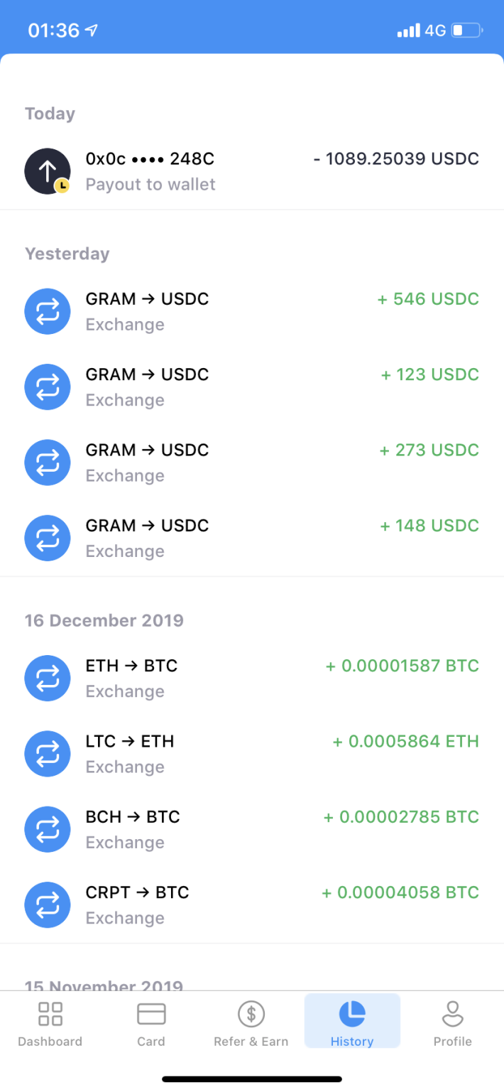 Crypterium swap