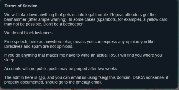 ToS da freespeechextremist.com