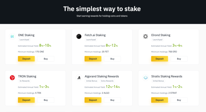 The simplest way to stake crypto currencies