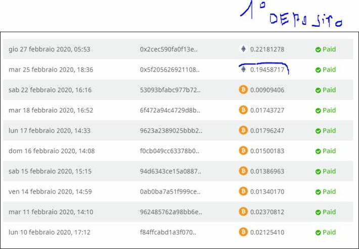 First Deposit