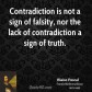 Signs of Contradiction