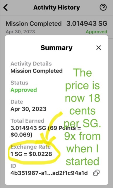 2 cent SG Earnings