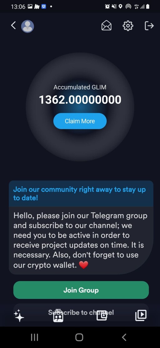 The GLIM mining/airdrop