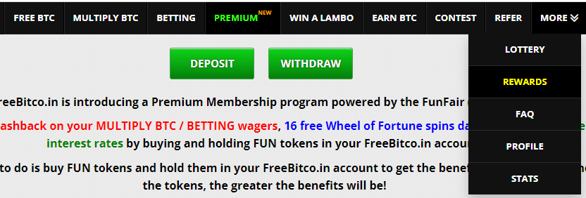 Rewards section