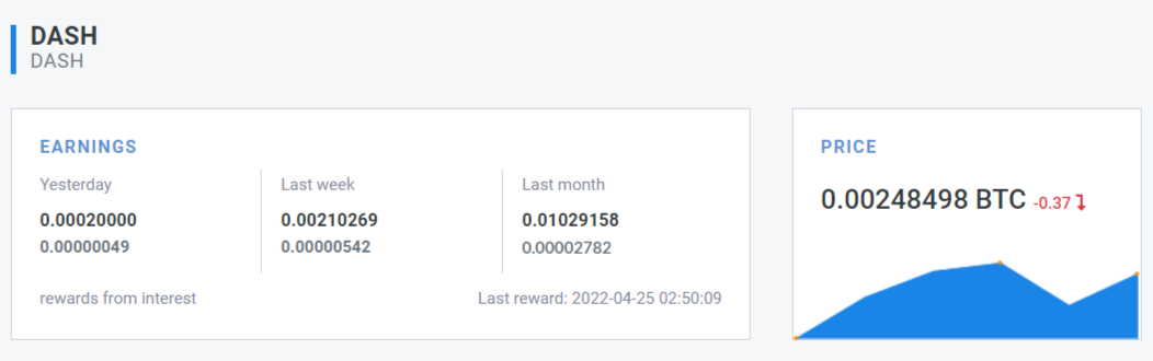 Last week's earnings from 1 dash