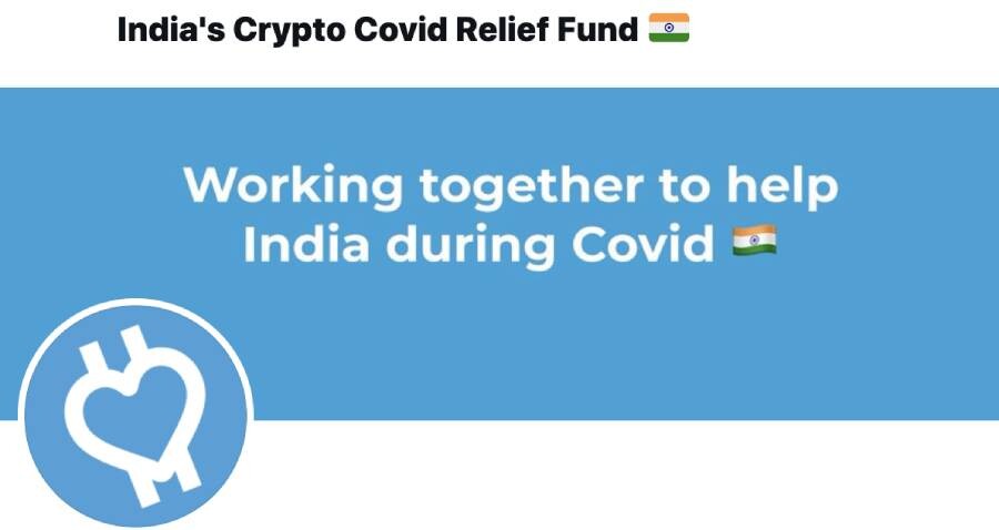 india, crypto, covid-19, donation