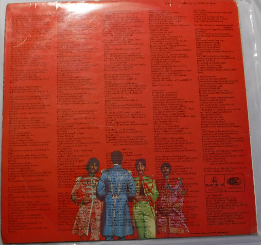 Sgt Pepper Back Side with Lyrics