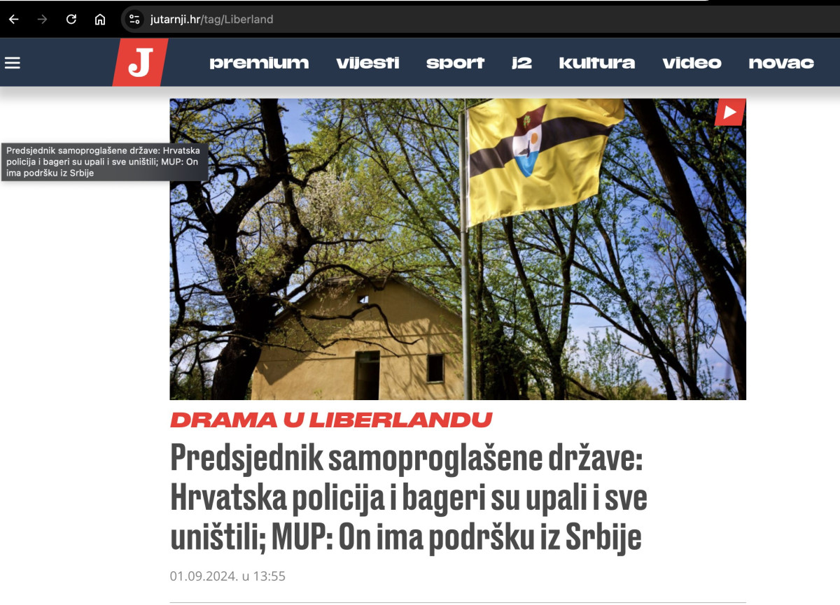 Liberland - Response to Sept. 1 Jutarnji list article