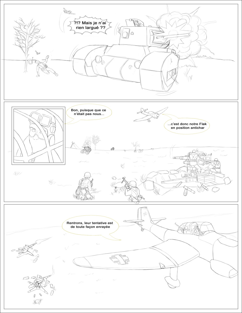 Webtoon panel for a WW2 comic series
