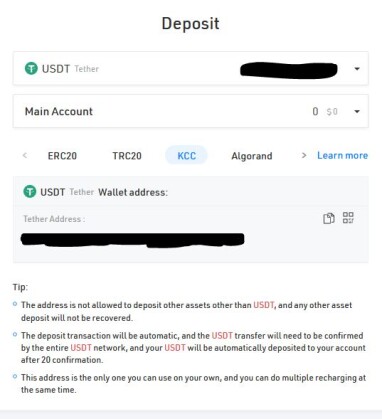 Deposits on the KuCoin Exchange