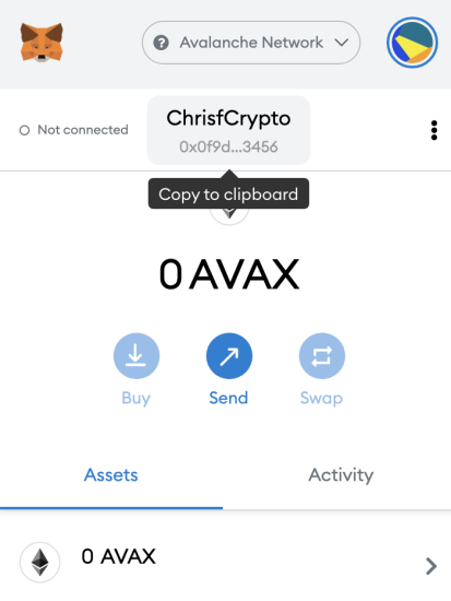 MetaMask Settings on Avalanche Network