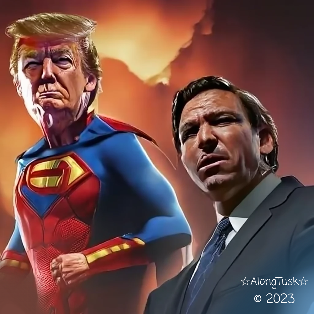 Donald Trump and Ron DeSantis by Along Tusk
