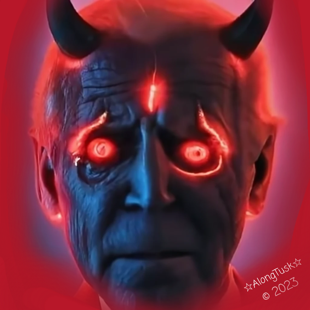 Joe Biden Satan by Along Tusk