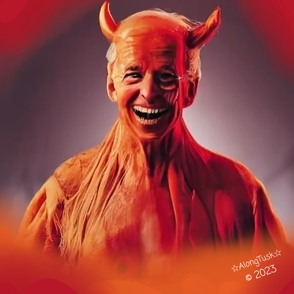 Joe Biden Satan by Along Tusk