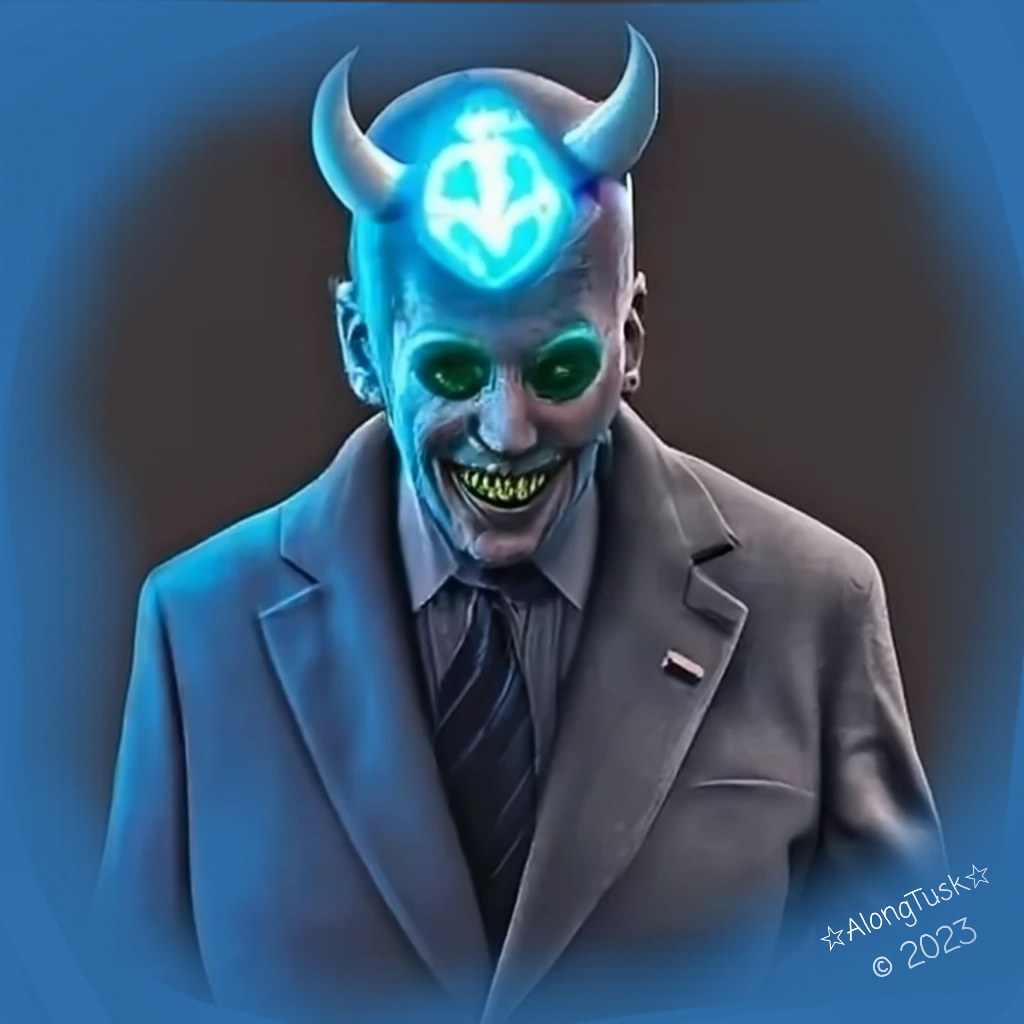 Joe Biden Satan by Along Tusk