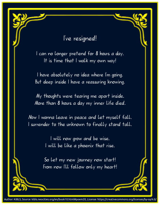 I've resigned!