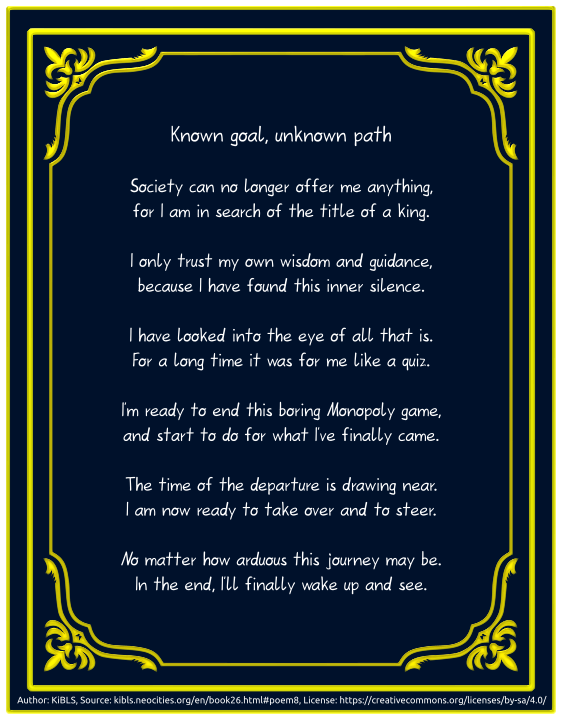 Known goal, unknown path