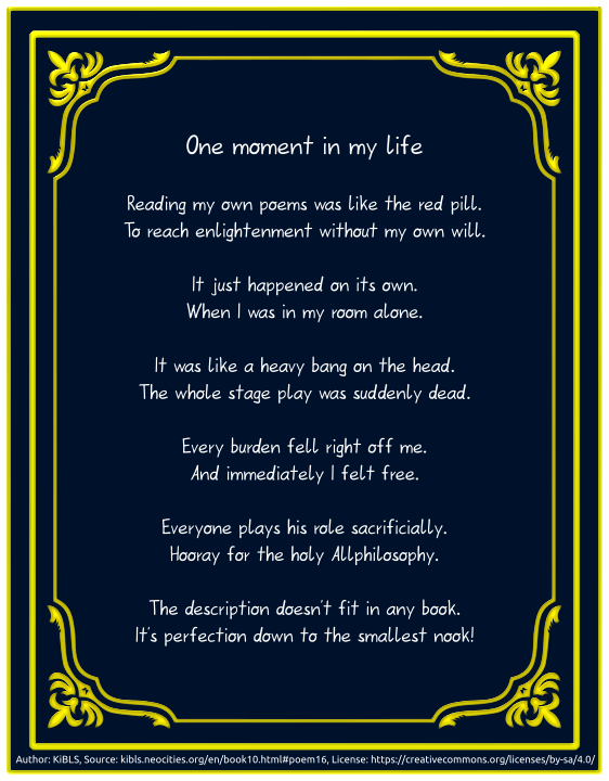 One moment in my life