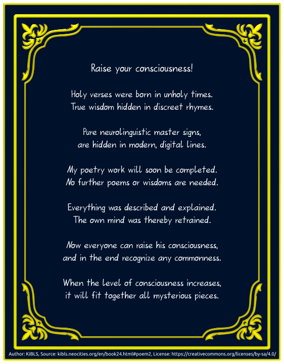 Raise your consciousness!