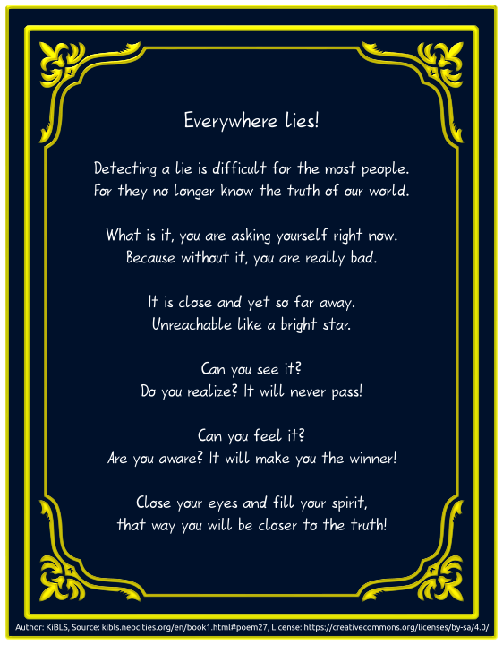 Everywhere lies!