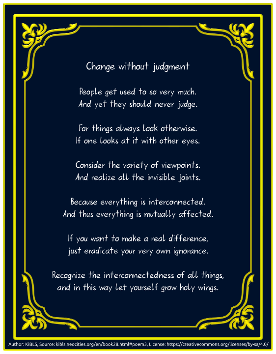 Change without judgment