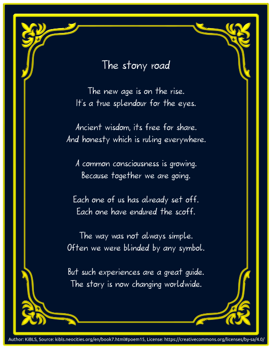 The stony road