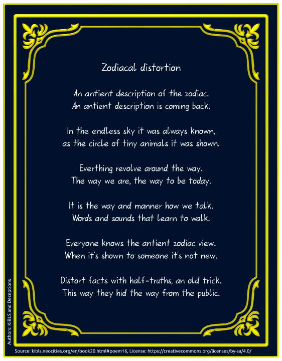 Zodiacal distortion