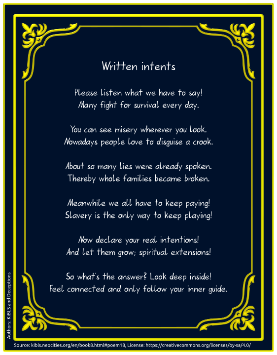 Written intents