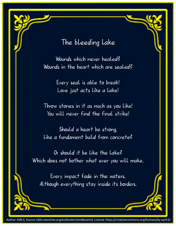 The bleeding lake