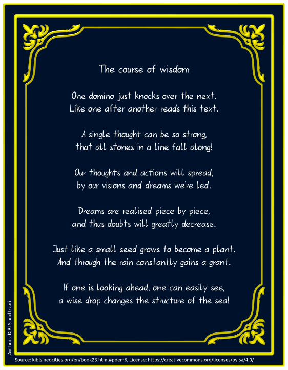The course of wisdom