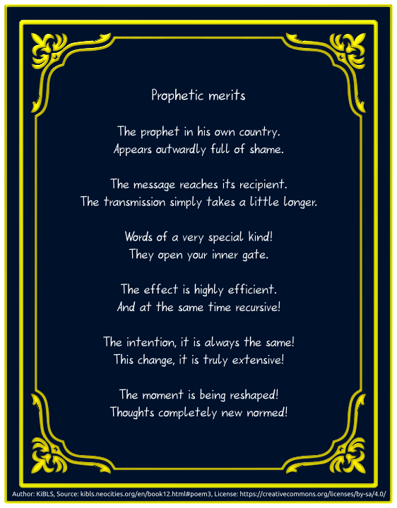 Prophetic merits