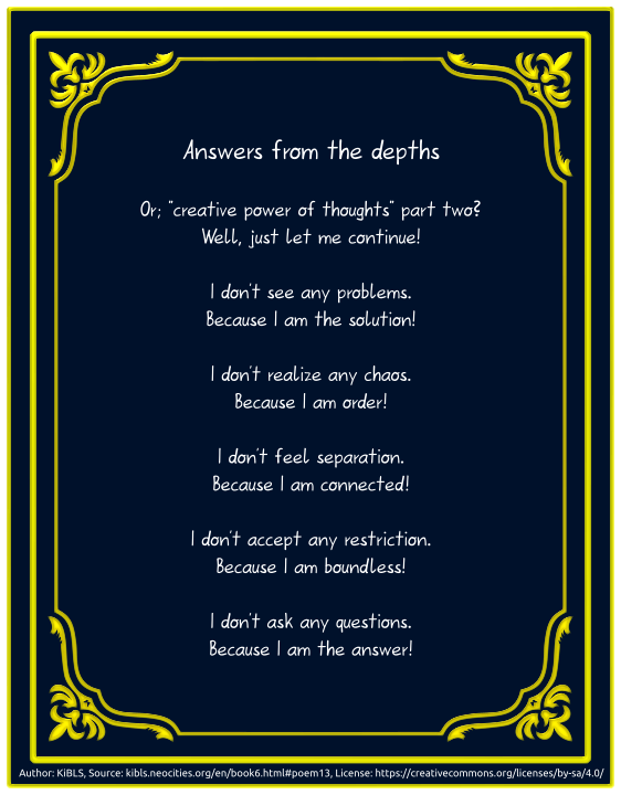 Answers from the depths