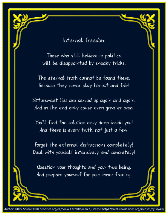 Internal freedom