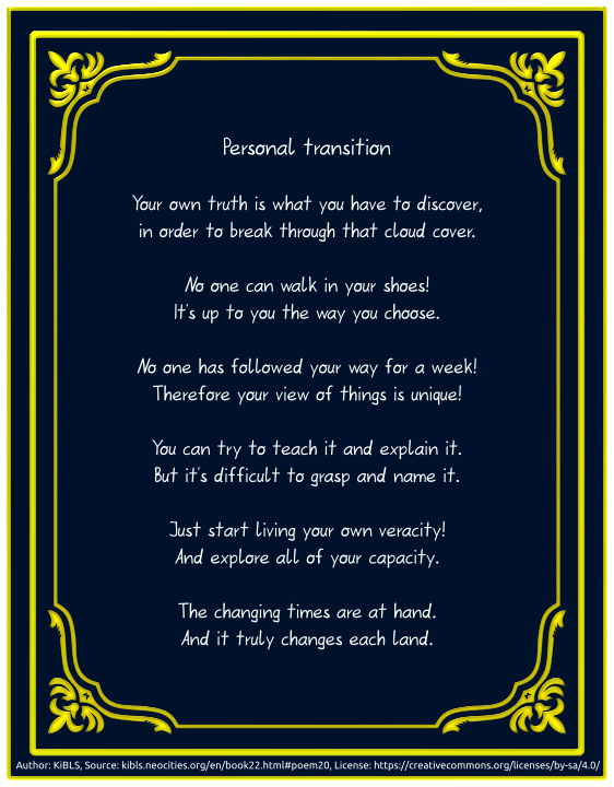 Personal transition