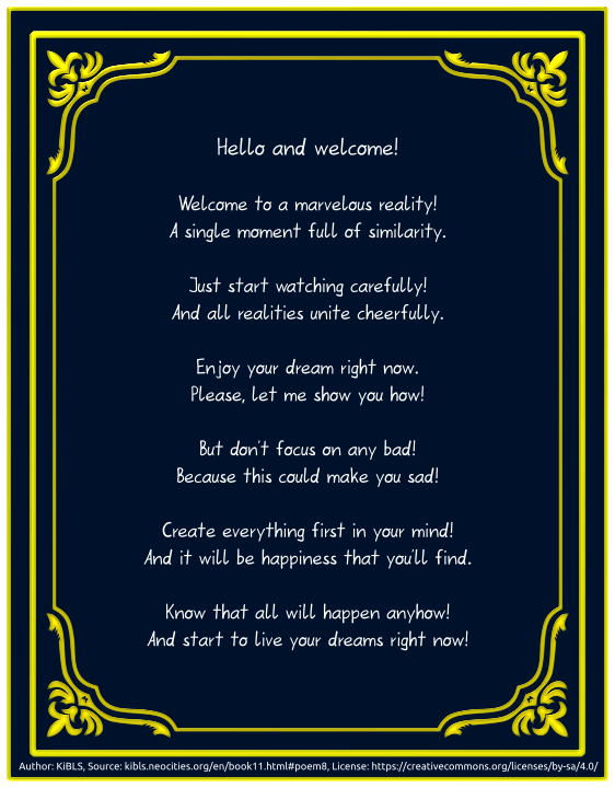 Hello and welcome!