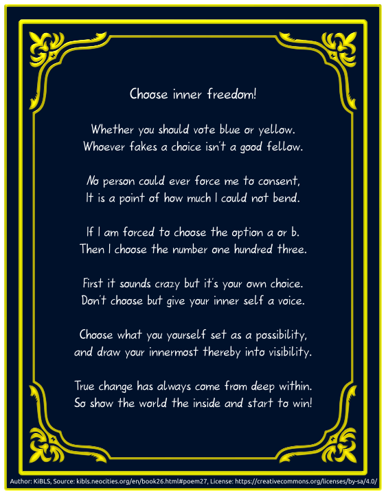Choose inner freedom!