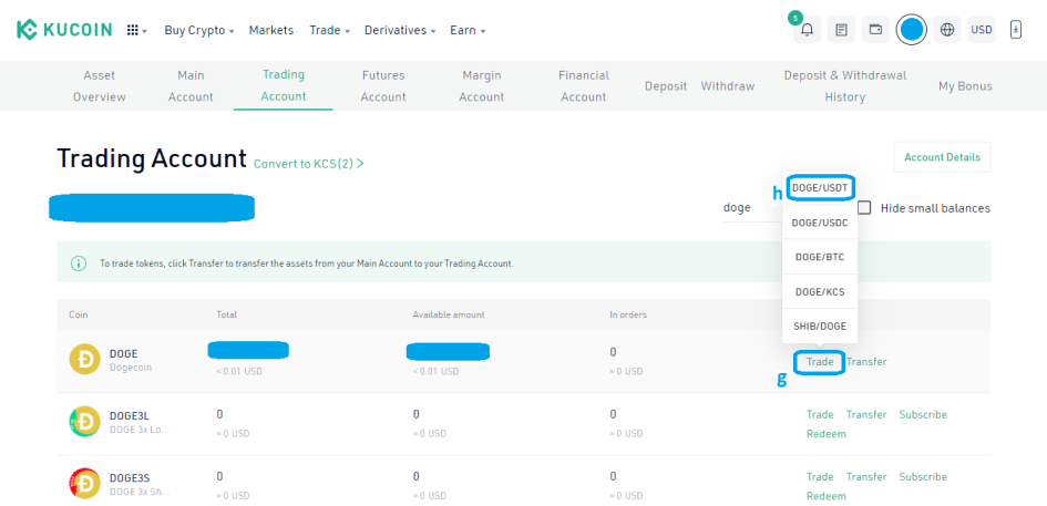6. Trade into USDT