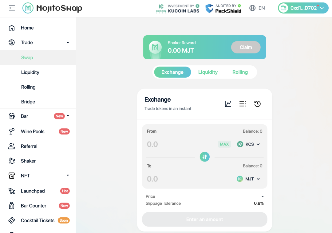MojitoSwap Features