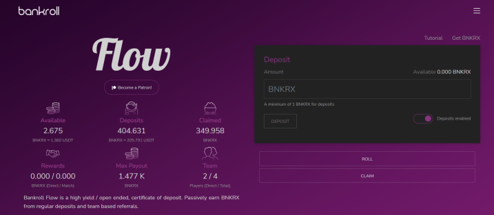 Bankroll Flow UI