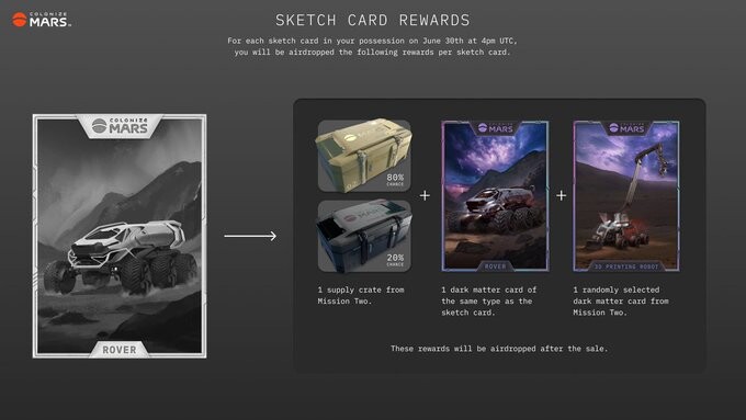 Colonize Mars Airdrop reward