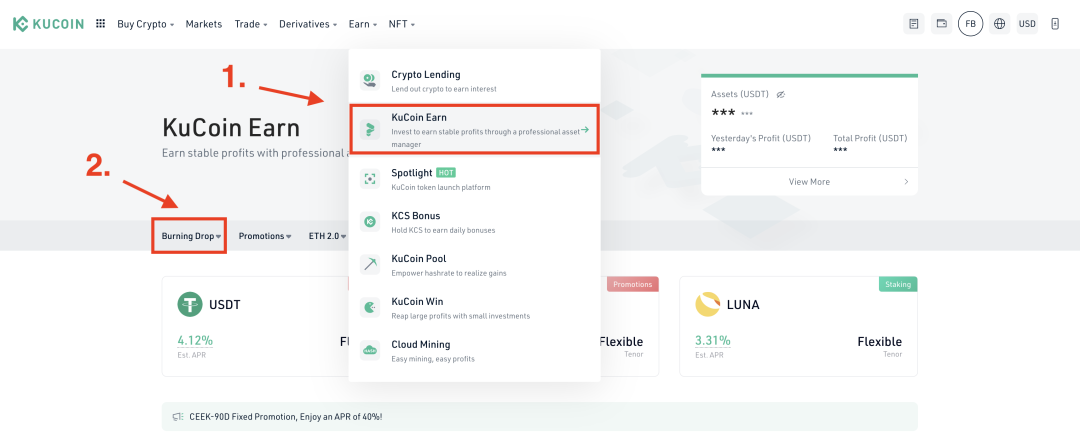 KuCoin Burning Drop - passive income explained