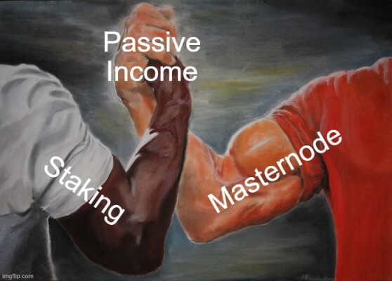 Staking & Masternodes both give you a passive income
