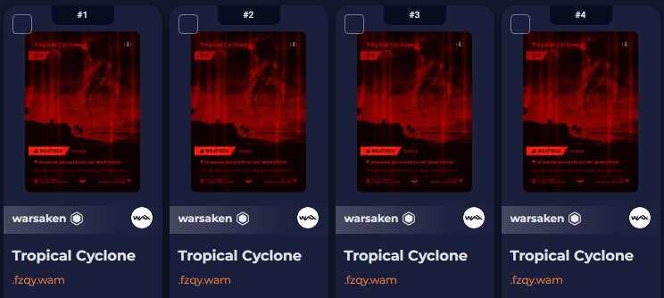 Blood Foil Tropical Cyclone cards