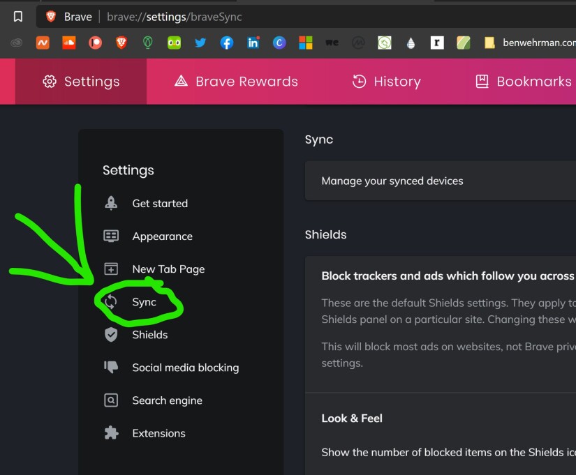 brave sync